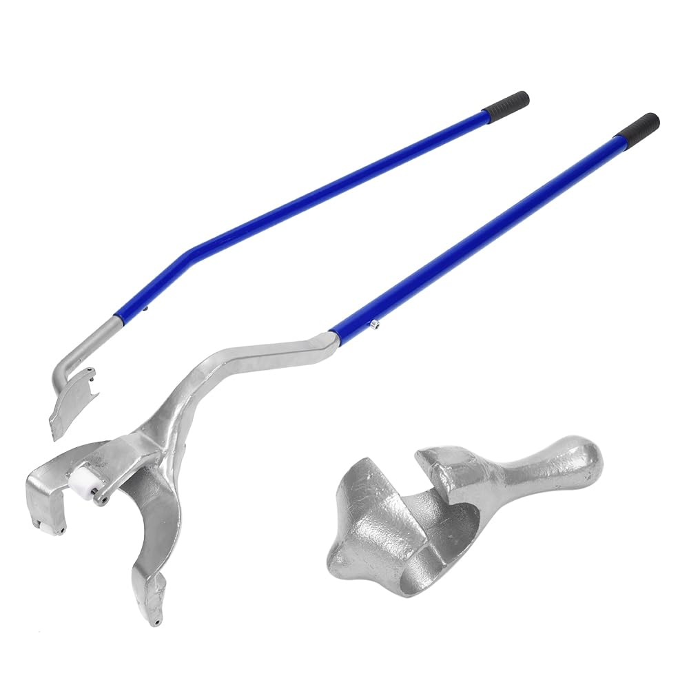 TUFFIOM Tire Mount Demount Tool Kit Steel Manual Tire Changer w/Bead Keeper, Tubeless Truck Bead Breaker, 17.5''-24'', Assembly Tool Equipped, Blue