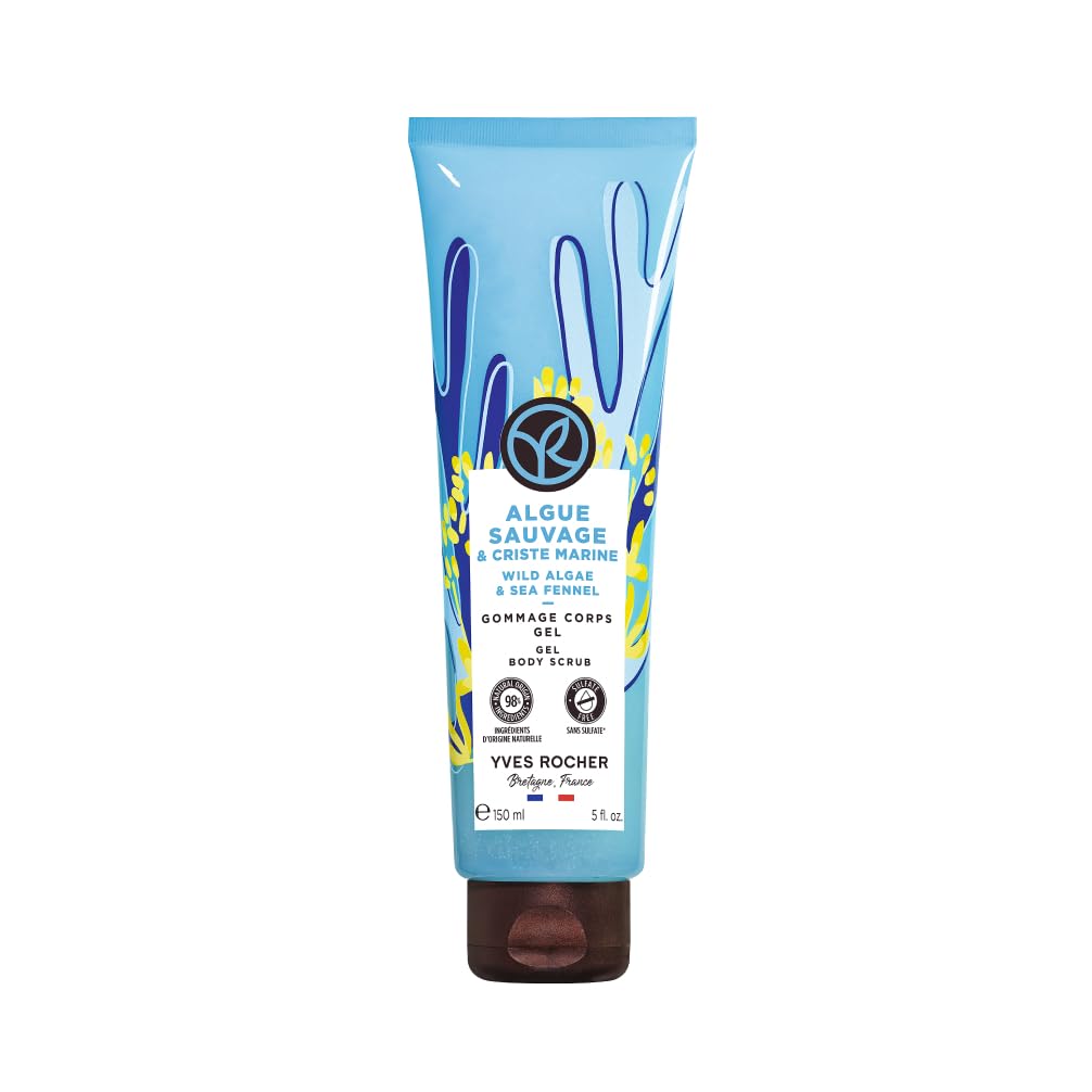 Yves Rocher - Exfoliante Corporal - Sin Sulfatos - 98% de ingredientes de origen natural - 150ml (Alga Silvestre & Hinojo Marino)
