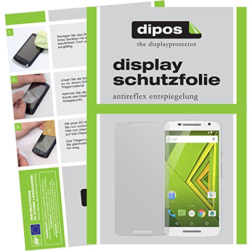 dipos I 2X Protection ecrán Mat Compatible avec Motorola Moto X Play Films de Protection d'écran