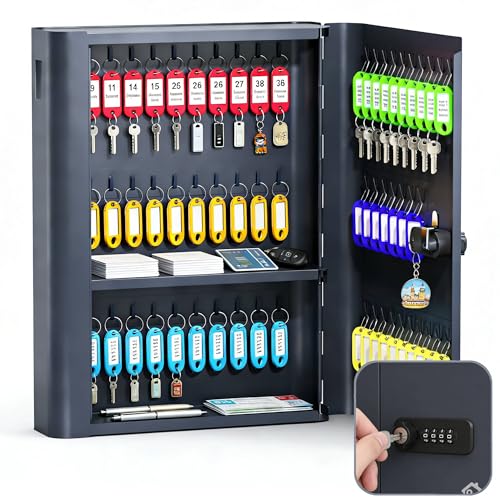 Zedelmaier Robuster Schlüsselkasten für 60 Schlüssel Sicherer Schlüsselschrank m