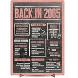 21 Geburtstag Geschenk Frau Holzbild - Rosegold Back in 2005 - Jahrgang 2005, Deko 21. Geburtstag, Geschenkidee für 21 jährige Frauen, Wandbild Geschenk 21. Geburtstag Frau liebevoll gestaltet kreativ