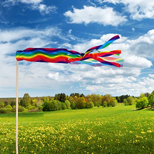 Bandeiras Decorativas de Direção de Vento Em Arco-Íris Listra Windsock Decorativo