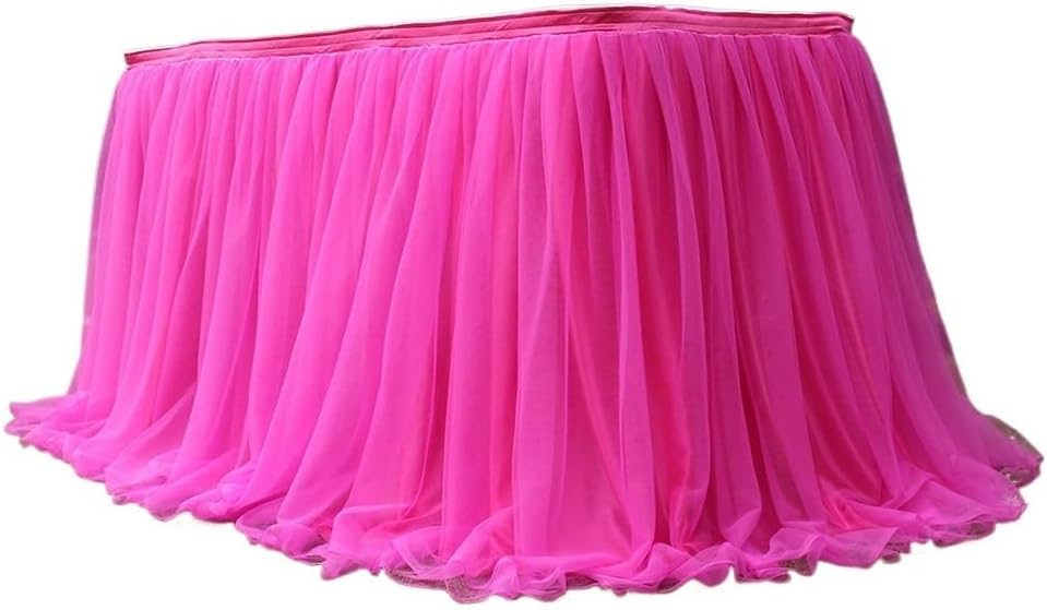 100x75cm Tulle Table Skirt Elastic Mesh Tableware Tablecloth For Holiday Party Wedding Decor for Events, Weddings & Trade Shows(Color 4)