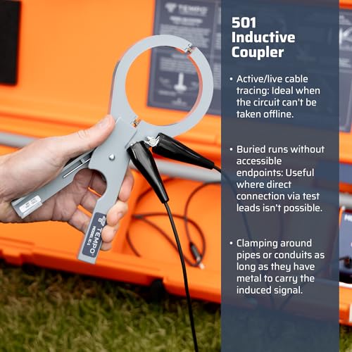 Image of TEMPO Communications 501 Tracker II Underground Wire Locator, Buried Wire Locator, Underground Wire Tracer, Locate Wires 7 Ft Deep (2026 Model)