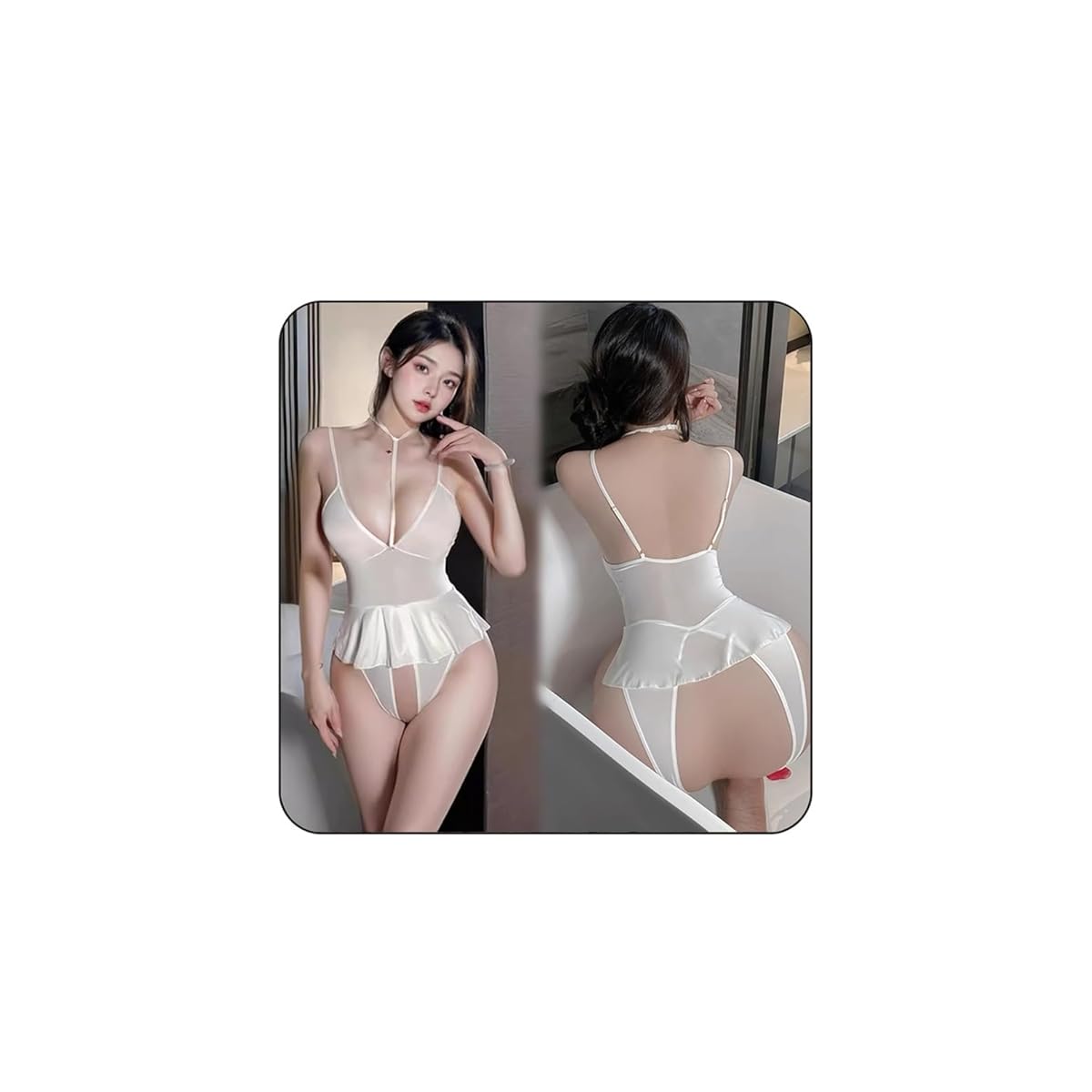 セクシー コスプレ 女教師 秘書 OL 下着 超ハイレグレオタード オフショルダータイトワンピース コスチューム ランジェリー 半袖 ミニスカート 肩出し ボディコン ハロウィン クリスマス (ホワイト)