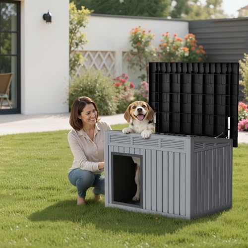 Casa grande para perros al aire libre de raza grande y exterior resistente 3