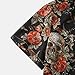 Size 2XL Skull and roses2 Ghost Halloween Shirt Men Fun Pumpkins Skull Short Sleeve Button Down Hawaiian Holiday Shirts
