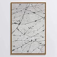 SIGNWIN Canvas Wall Art Black and White Flowers Canvas Prints Home Artwork Decoration for Living Room,Bedroom - 16