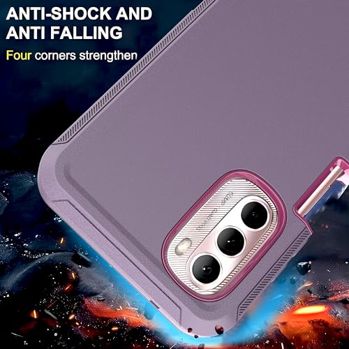 Coque Moto G Stylus 4G 2022 robuste triple couche violet rouge