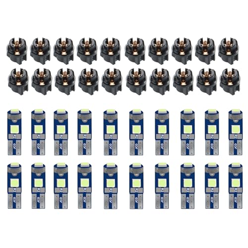 ASUBHA 20PCS T5 Bombillas LED para Tablero de Auto miniatura 1