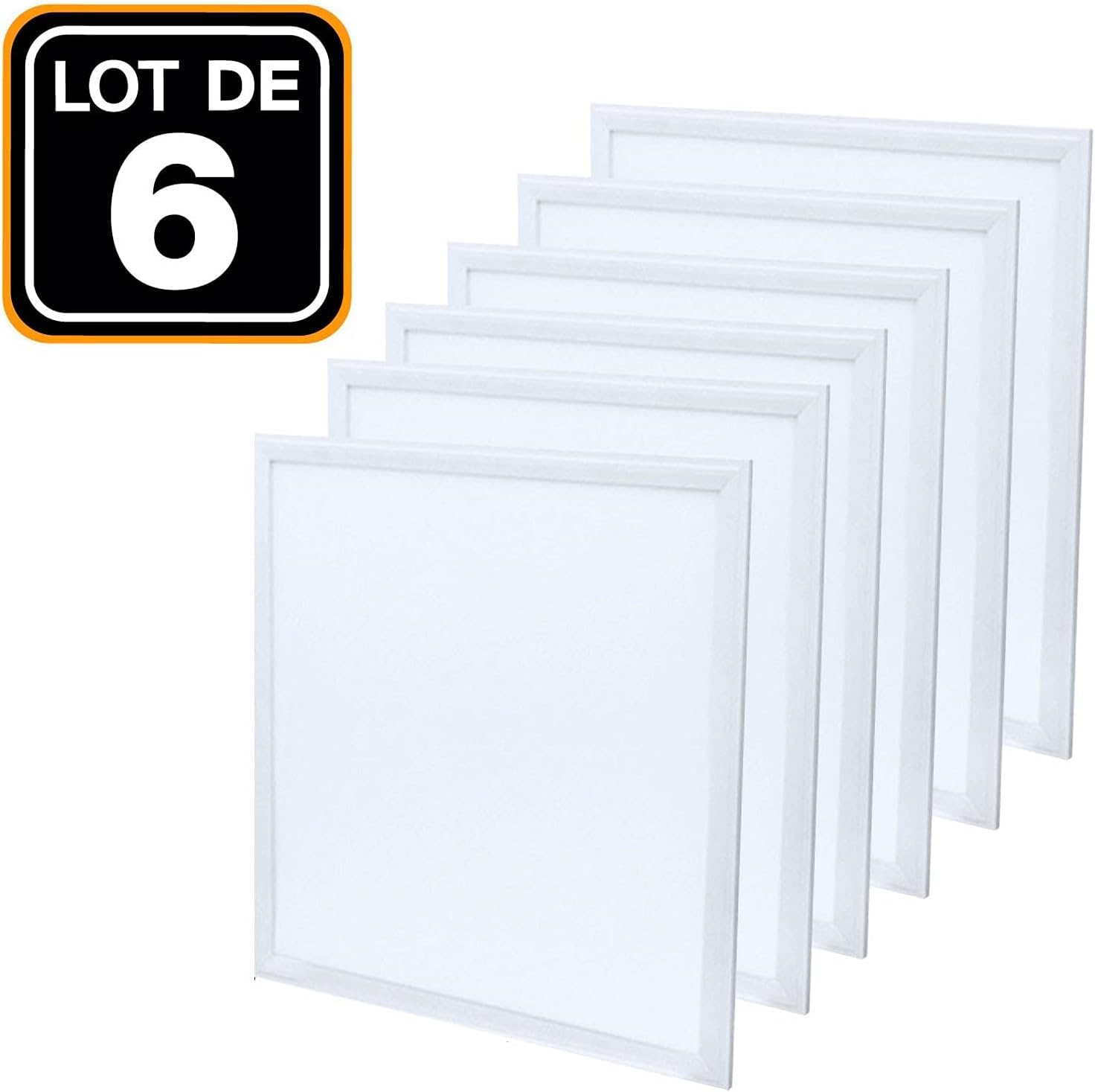Europalamp - Paneles LED - 60 x 60 cm - 40 W - Pack de 4 unidades - color blanco neutro, 4000 K, alta luminosidad, varios modelos disponibles