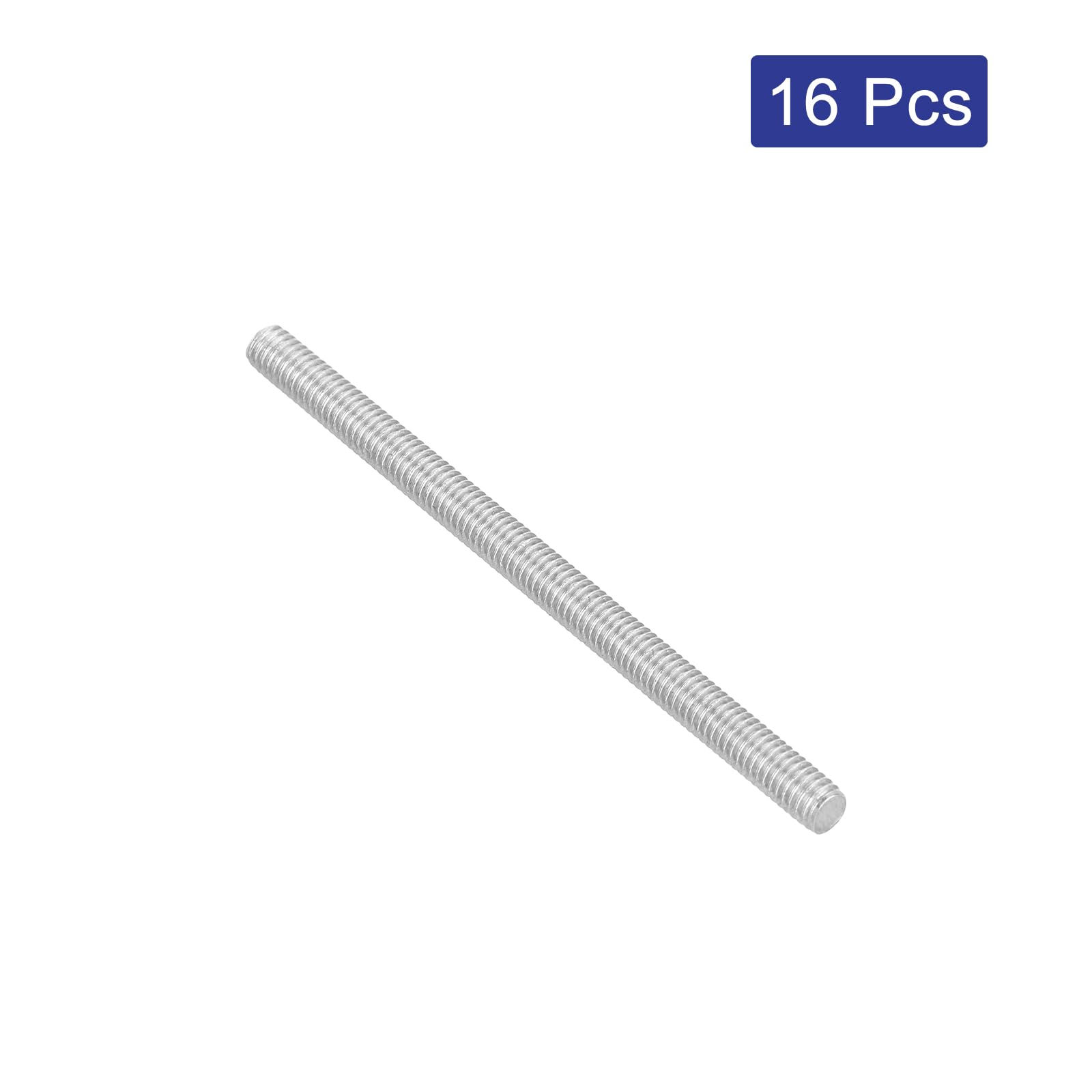 QUARKZMAN 16pz Asta Filettata Intera, M3 x 45mm Acciaio Inossidabile 304 Borchie Barra Filettatura Destra M3-0.5 Filo di Pece per Assemblaggio Mobili Macchinari