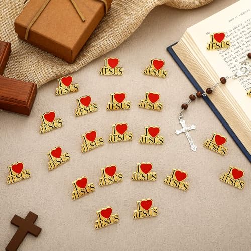 I Love Jesus Religious Lapel Pin Bulk Jesus Christian Enamel Bible Verses Pins Badges Metal Badge Brooch Set for Appreciation Religious Gifts2