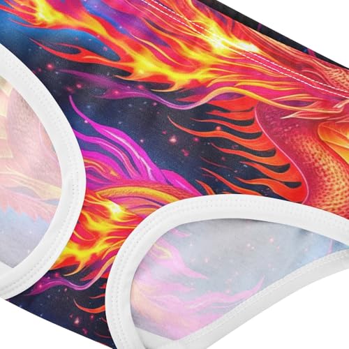 Colorful Dragon Galaxy Cute Panties Girl Girls Underwear Toddlers Cotton Pattern Underpants Briefs 2t4