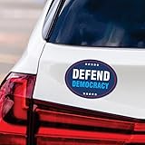 Voila Print Defend Democracy, Resist Hate, Anti-Trump, Resist Racism 6' x 4.5' Political Car Magnet,...