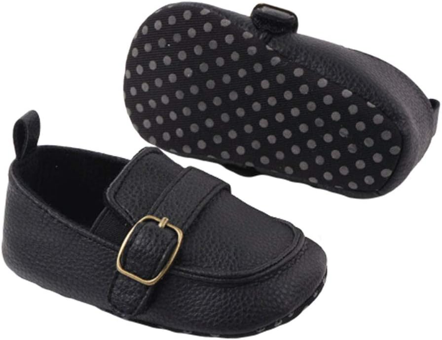 Baby Boys Moccasin Shoes Infant First Walking Soft Sole Anti-Slip Flats Cute Crib Shoes Newborn Casual Prewalker for 0-18 Month