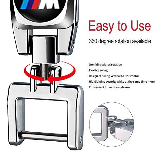 Bimadiyijia Car Keychain For Bmw,Car Keychains Replacement For Bmw 1 2 3 4 5 6 7 X1 X3 X4 X5 X6 F30 F10 F01 F32 F15 F25 G30 G31 G11 G12 Vehicle Key Chain Keyring Accessories(1 Black & 1 Silver) #TOP3