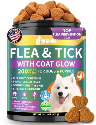 Flea and Tick Prevention for Dogs Chewables, Dog Flea and Tick Treatment