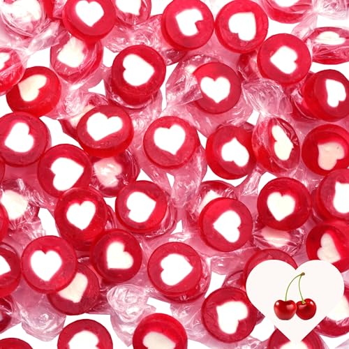 Bonbons Mariage Cœur Rouge Blanc EinsSein 500g | 140 Dragees Cœur | Bonbons Table Décoration Mariage Baptême Communion Anniversaire | Cadeaux Invités