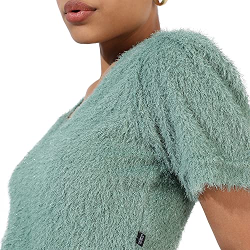 Image of Campus Sutra Women's Cotton Hooded Neck Sweatshirt