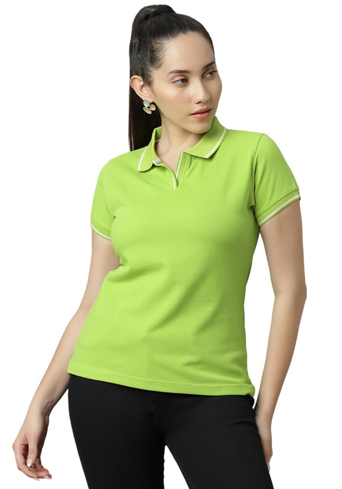 Wear Your Opinion Womens Premium Pique Polo Collar Neck T-Shirt Womens Premium Pique Polo Collar Neck T-Shirt (Design: Tipped Polo)