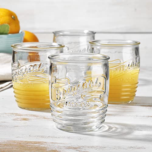 Glaver's Drinking Glasses Set of 4 Original Mason...