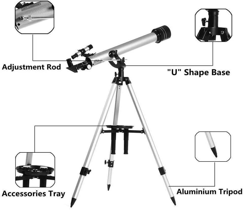 Telescopio astronómico con trípode y zoom 675X miniatura 5