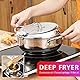 Fritteuse Topf, Japanische Tempura Fritteuse Topf mit Thermometer, Edelstahl Tempura Fritteuse mit Öl Tropfabtropfgestell zum Braten von Tempura, Huhn French, Getrocknete Fische