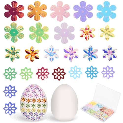 Yoloup E5531 Blumen Pailletten Set