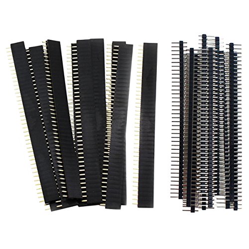 30 Stücke 2.54mm 40 Pin Header Männlich und Weiblich Stiftleiste PCB Löten Buchsenleiste Lötpins Lochrasterplatine für Arduino Prototyp Shield