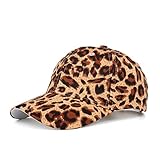 Con orificios de ventilación Gorra de Beisbol Gorra De Béisbol Unisex Sombrero para El Sol Clásico Algodón Leopardo Gorras Llanas Ajustables Visera Lisa Curvada Ajustable