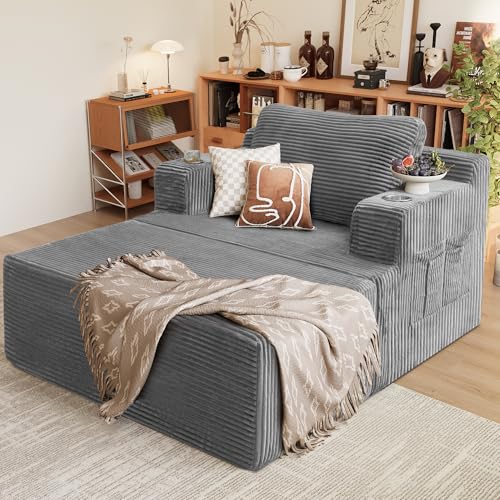 Homall Oversized Chaise Lounge Chair, Cloud Couch with Fluffy Upholstered, Deep Seat Sleeper Sofa...
