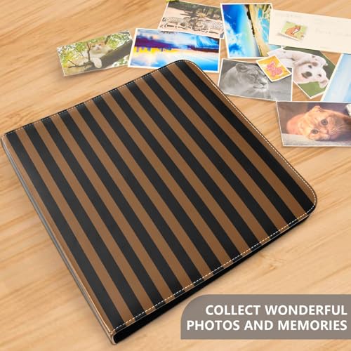 Álbum de fotos de cuero PU FLildon, tamaño 11.8 x 11.2 pulgadas, 40 páginas, anillado de 3 argollas miniatura 5