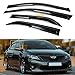 Fits for 2009-2013 Toyota Corolla Sedan JDM Wavy Mugen Style Window Visors Rain Guards Deflectors