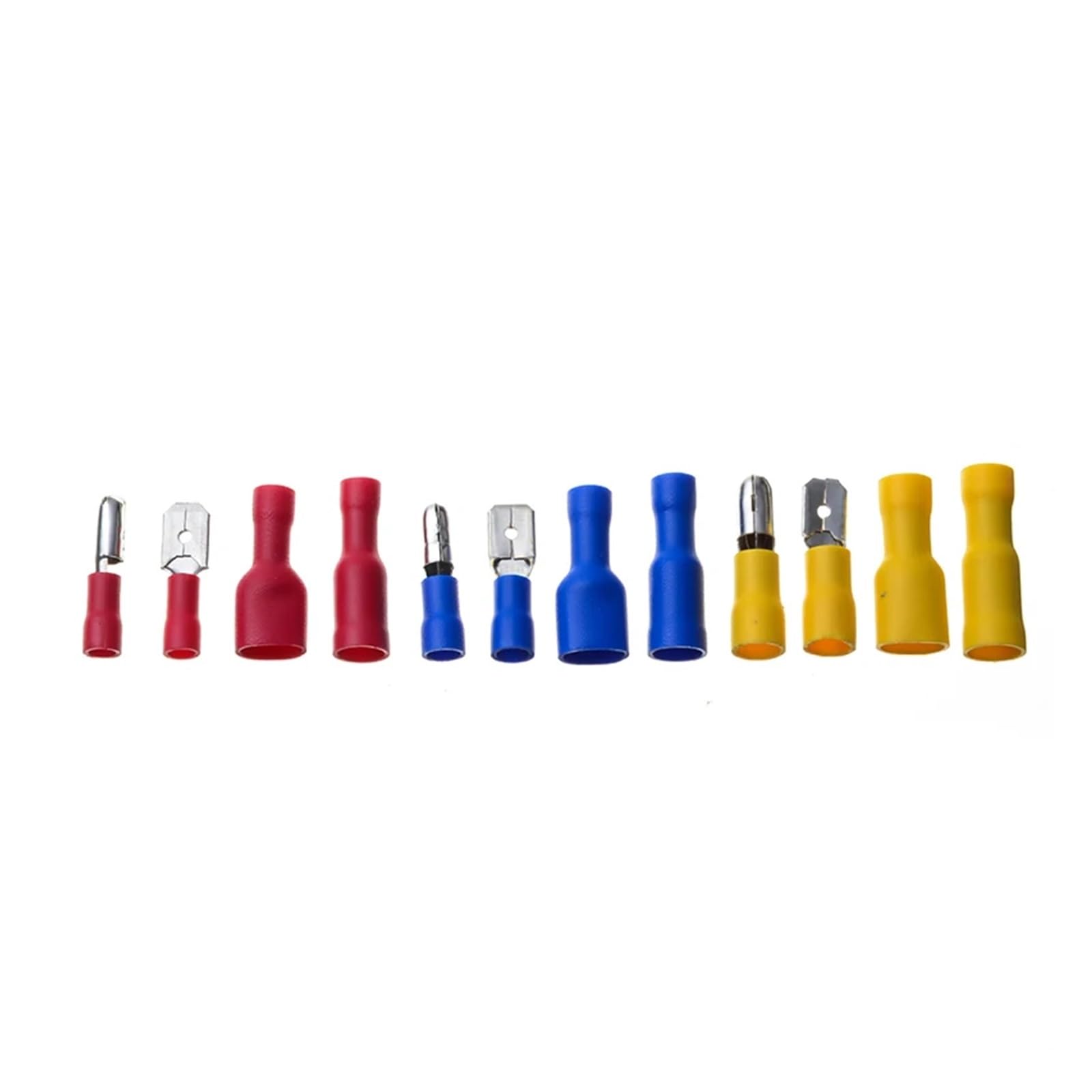 200 terminali a crimpatura a freddo in PVC, connettori elettrici isolati, terminali maschio-femmina, set di connettori marini automobilistici.