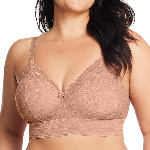 Image of Glamorise Womens Luxe Lace Bralette Wirefree #7012
