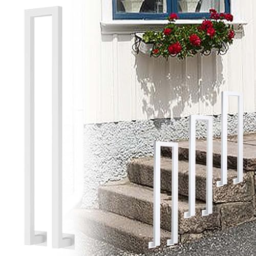 Barandillas de terraza Pasamanos de escalera de hierro forjado Pasamanos de transición Piquete exterior Porche delantero Escalera de jardín Barandilla de soporte antideslizante para escalone