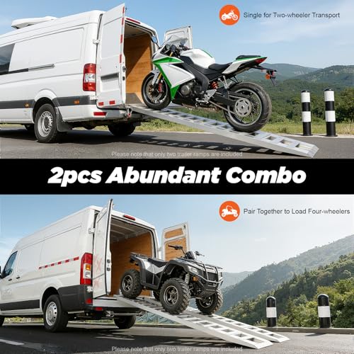 Set de 2 rampas de aluminio 6000 lbs 80 pulgadas miniatura 2