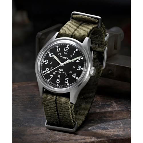 Image of TIMEX Round 40mm Black Dial Mechanical Automatic Men Watch - TW2Y71700UJ