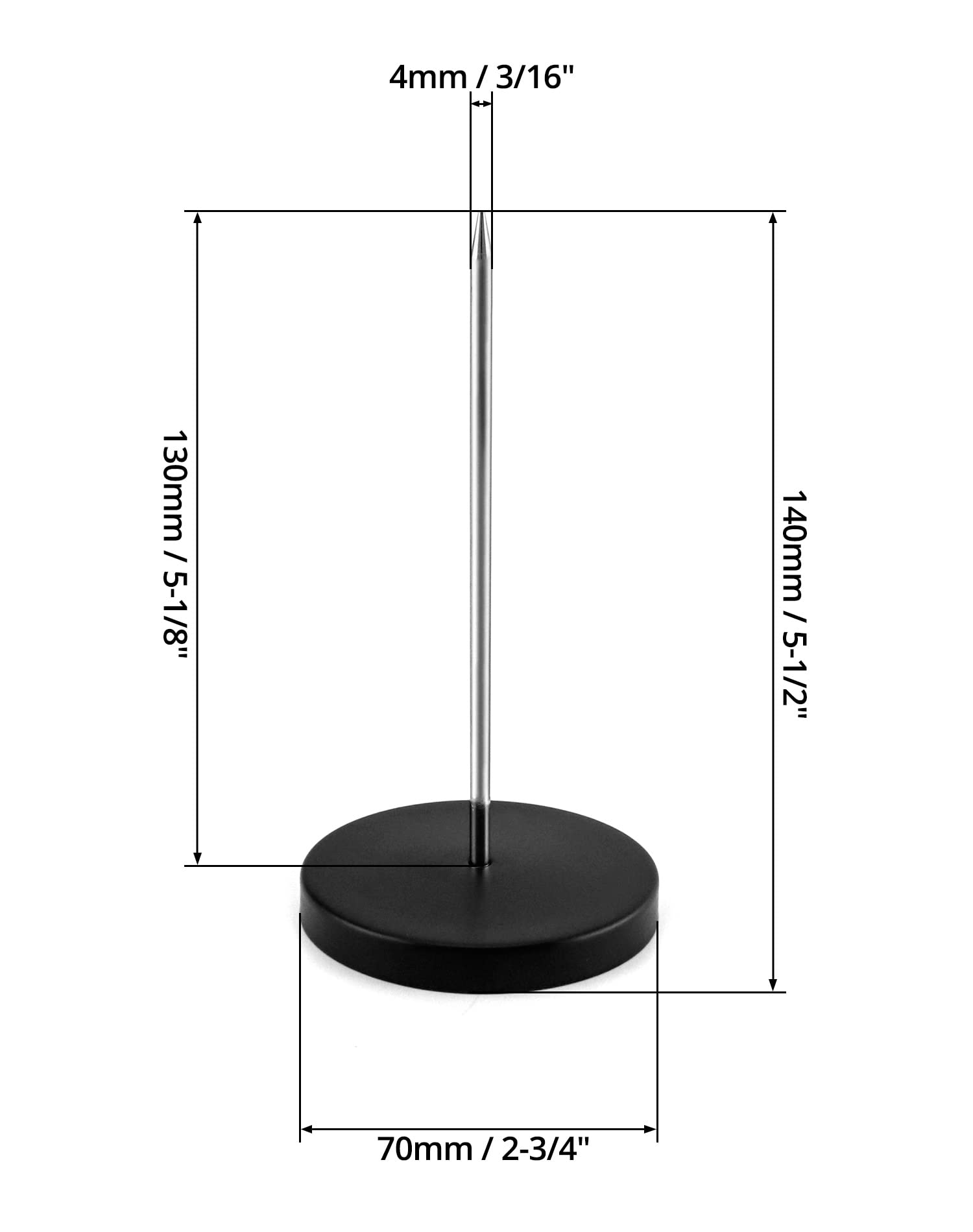 2 Porta Scontrini In Acciaio Inox - Base Rotonda, Spilli Per Ricevute, Per Ufficio, Bar, Ristoranti - Foto 11