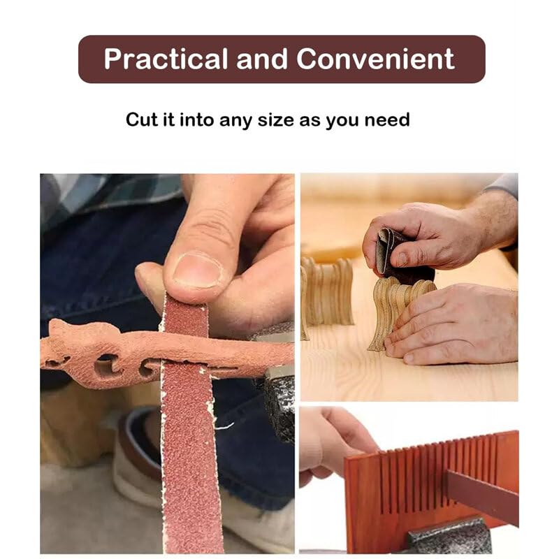 Abrasive Tool for Emery Sandpaper 5 Rolls Abrasive Cloth Aluminum Oxide 150 240 320 400 600 Grit 25mm x 6m Metal Automotive Polishing Dispenser Box（Length:6M