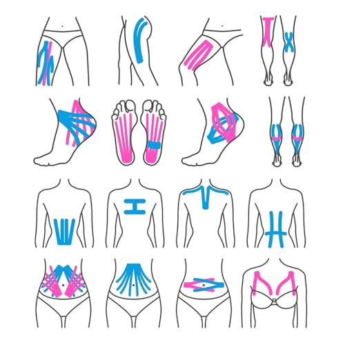 Ceeport Kinesiotapes - 5cm x 5m 3 Rollen Kinesiologie Tape Kinesio Tape und Tape Sport für Knie-, Schulter-, Knöchel-, Plantar… – Ansicht 6
