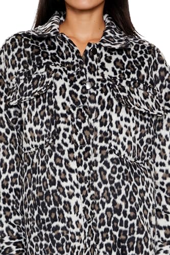 Forever 21 Women's Faux Suede Leopard Print Shacket3