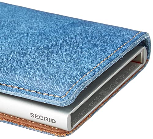 SECRID Miniwallet Indigo Denim Mens Cardholder RFID Wallet (Indigo 3 Silver)3