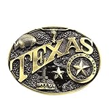 YOQUCOL The State Of Texas Long Horn Bull Head Mouse Bronze Belt Buckle