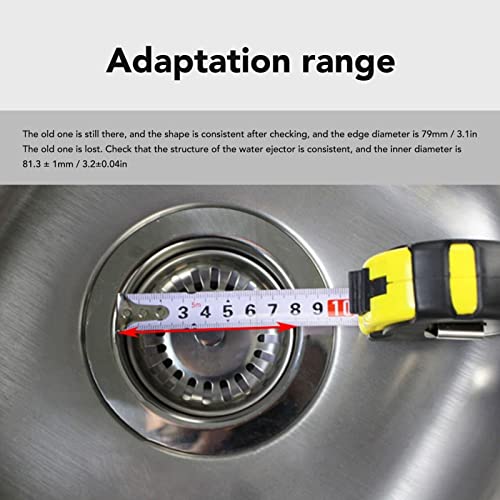 Colador para fregadero de acero inoxidable 3.1 pulg miniatura 2