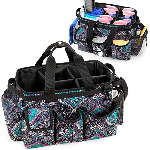 LoDrid Large Wearable Cleaning Caddy Bag with Detachable Divider, Cleaning Organizer with Handles, Cleaning Supply Tote with Adjustable Shoulder Strap for Cleaners & Housekeepers, Totem LoDrid Large Wearable Cleaning Caddy Bag with Detachable Divider, Cleaning Organizer with Handles, Cleaning Supply Tote with Adjustable Shoulder Strap for Cleaners & Housekeepers, Totem