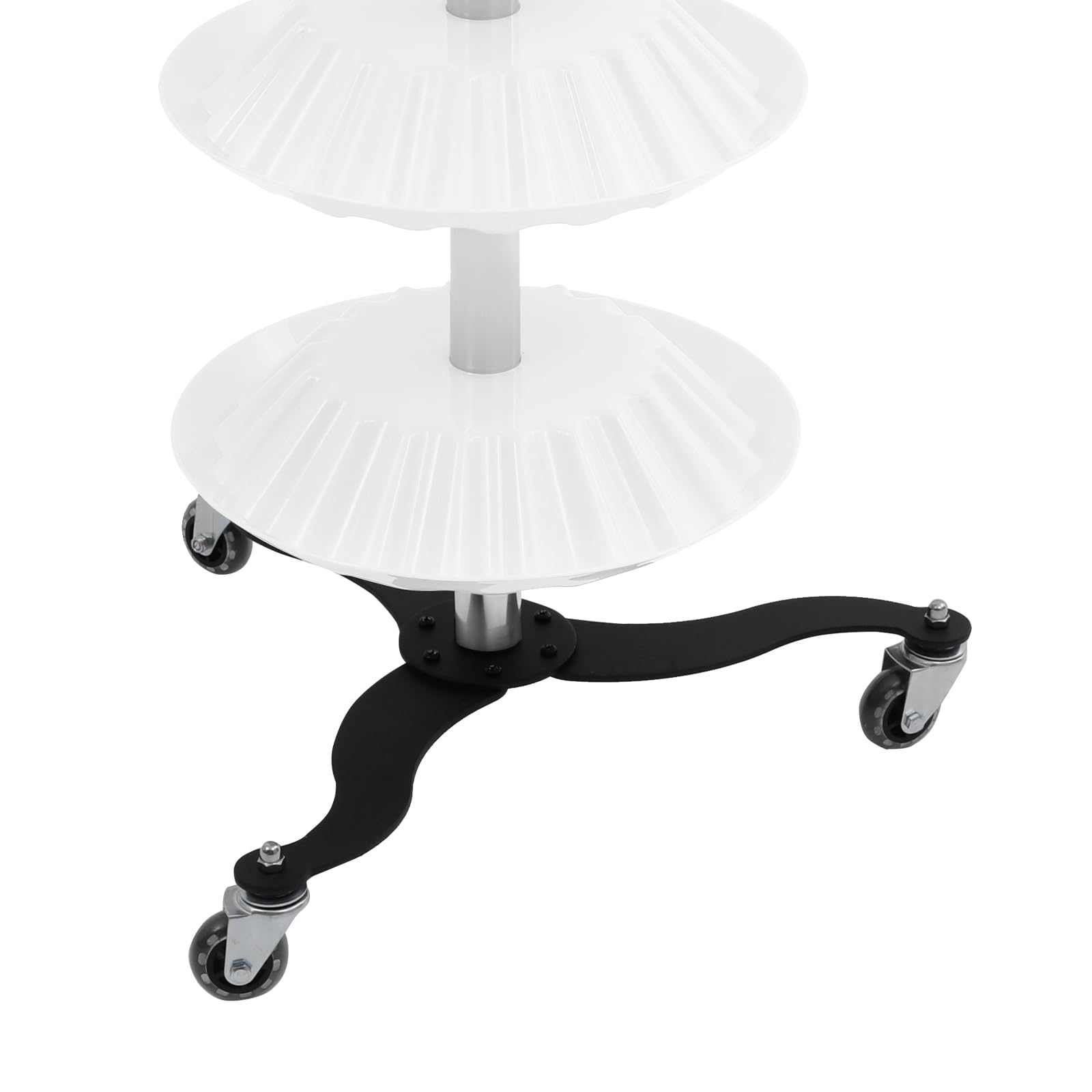 Espositore rotante per smalti a 5 ripiani, con ruote, funzione girevole a 360° e 5 livelli, per la conservazione in salone e a casa, 36 x 9 x 10 cm, bianco