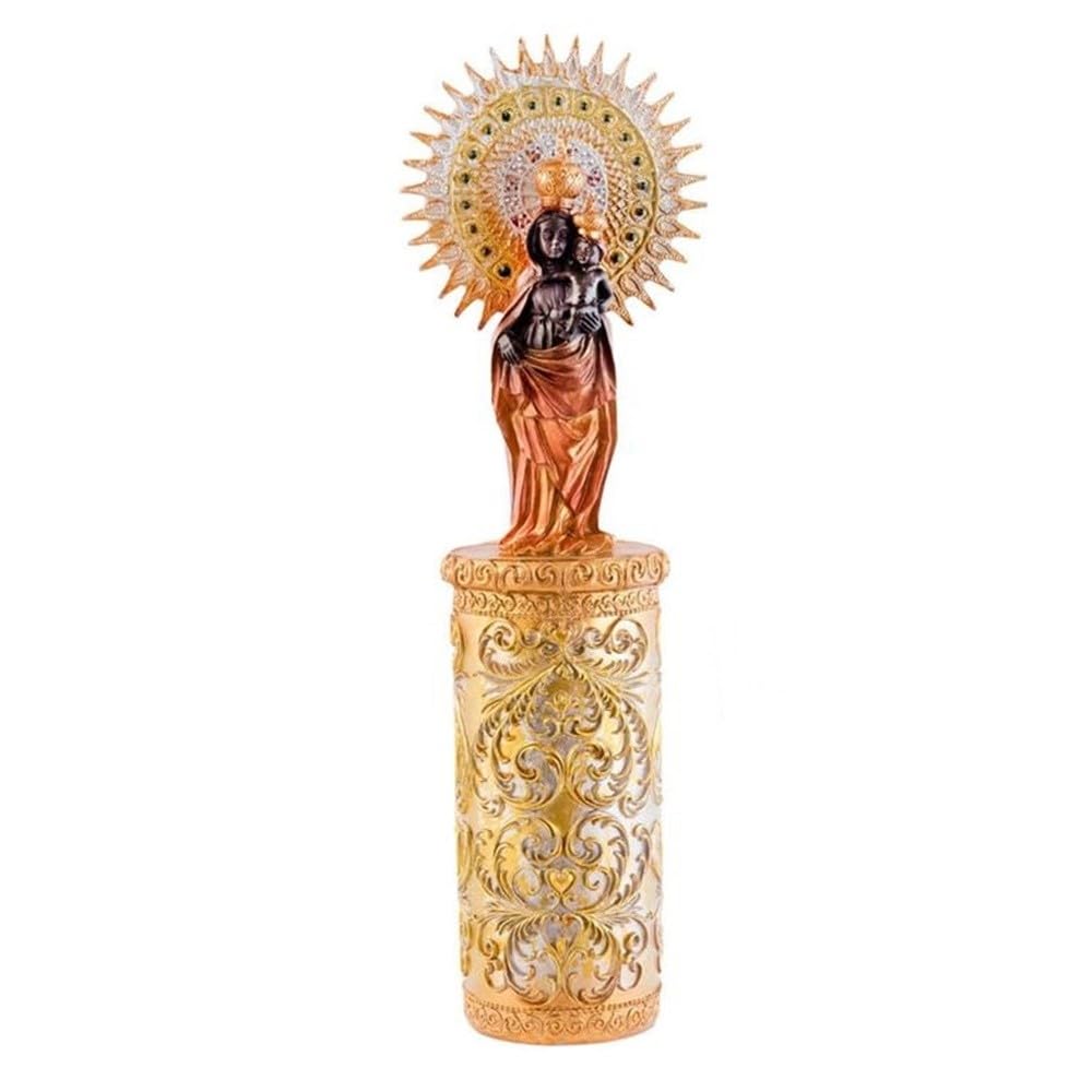 Virgen del Pilar figura 30. cm. escultura patrona de Zaragoza resina