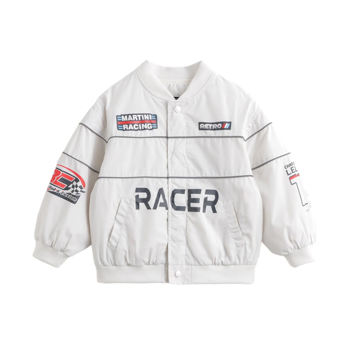 marc janieMARC&JANIE Boys Three-proof Fabrics Trendy Motorcycle Baseball Jacket for Kids for Spring